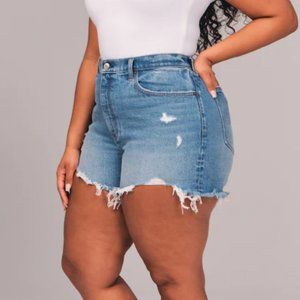 Abercrombie Curve Love High Rise 4 Inch Mom Shorts